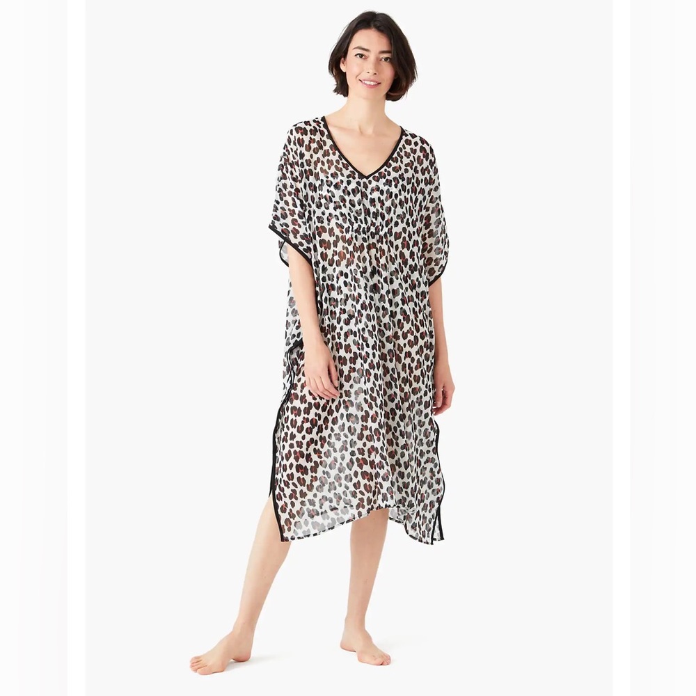 Kate Spade Fiji Feline Long Cover-Up Caftan